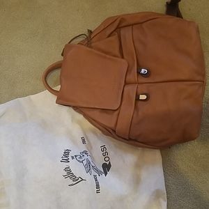 New Bruno Rossi Italian Leather Backpack